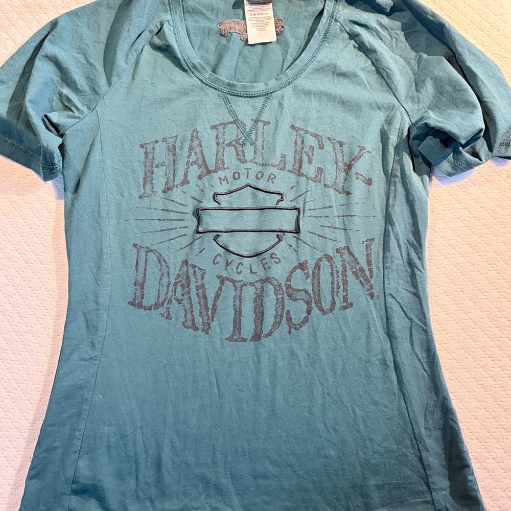 Harley-Davidson Teal Logo Tee